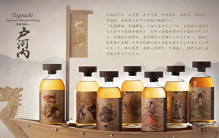 酒ノ七福神 6本セット 加佳酒Plus9 | 戶河內威士忌七福神收藏版