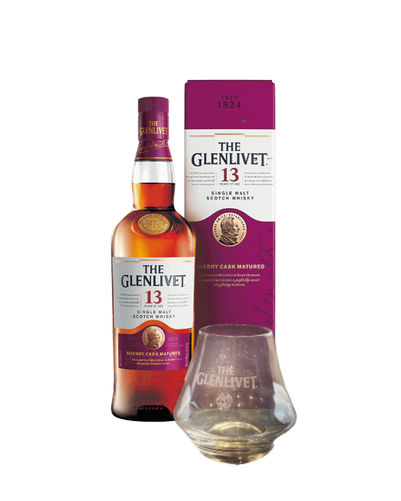 格蘭利威13年雪莉桶單一麥芽威士忌 加贈聞香杯 The Glenlivet 13y Oloroso Sherry Cask Matured Single Malt Scotch Whisky Taiwan Exclusive 加佳酒plus9