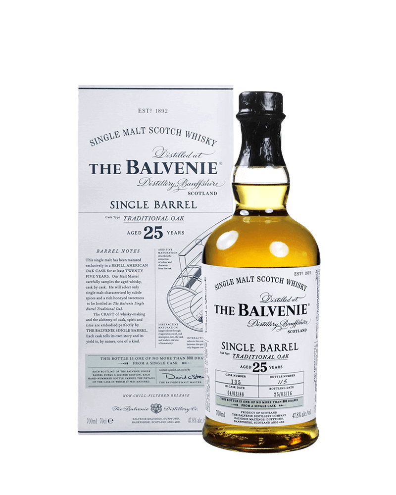 -BALVENIE 25 Years SINGLE BARREL Single Malt Scotch Whisky-百富25年單一酒桶單一麥芽蘇格蘭威士忌-加佳酒Plus9