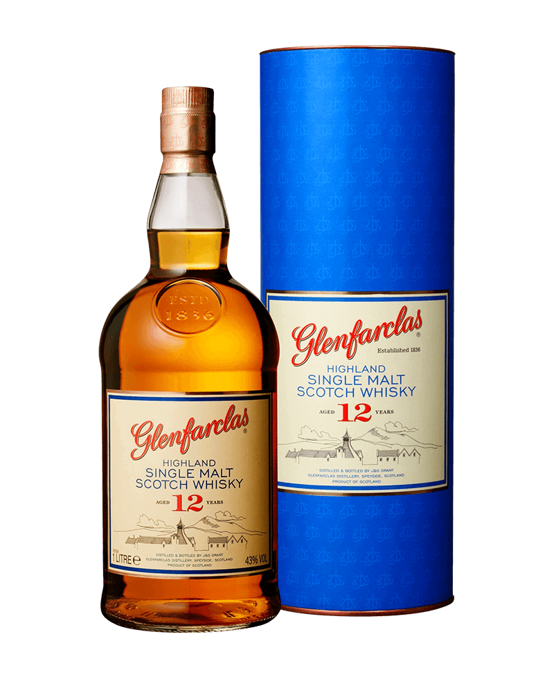 -GLENFARCLAS 12 Years HIGHLAND SINGLE MALT SCOTCH WHISKY-格蘭花格12年單一麥芽蘇格蘭威士忌1000ml-加佳酒Plus9