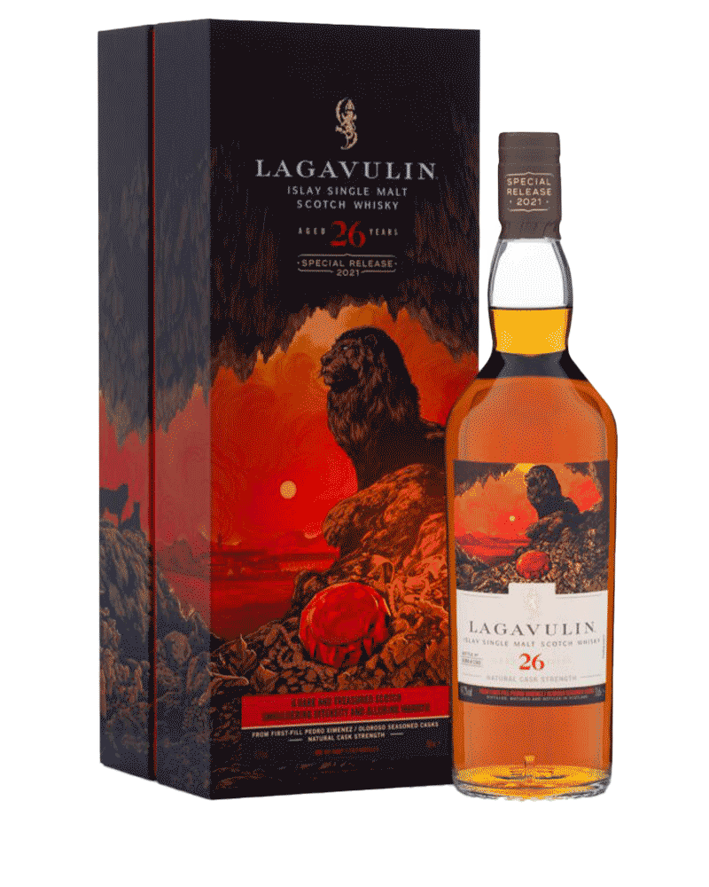 -Lagavulin 26 Years Special Release 2021 Single Malt Scotch Whisky-樂加維林26年猛獅瑰寶(2021限量原酒臻選系列)單一麥芽蘇格蘭威士忌-加佳酒Plus9