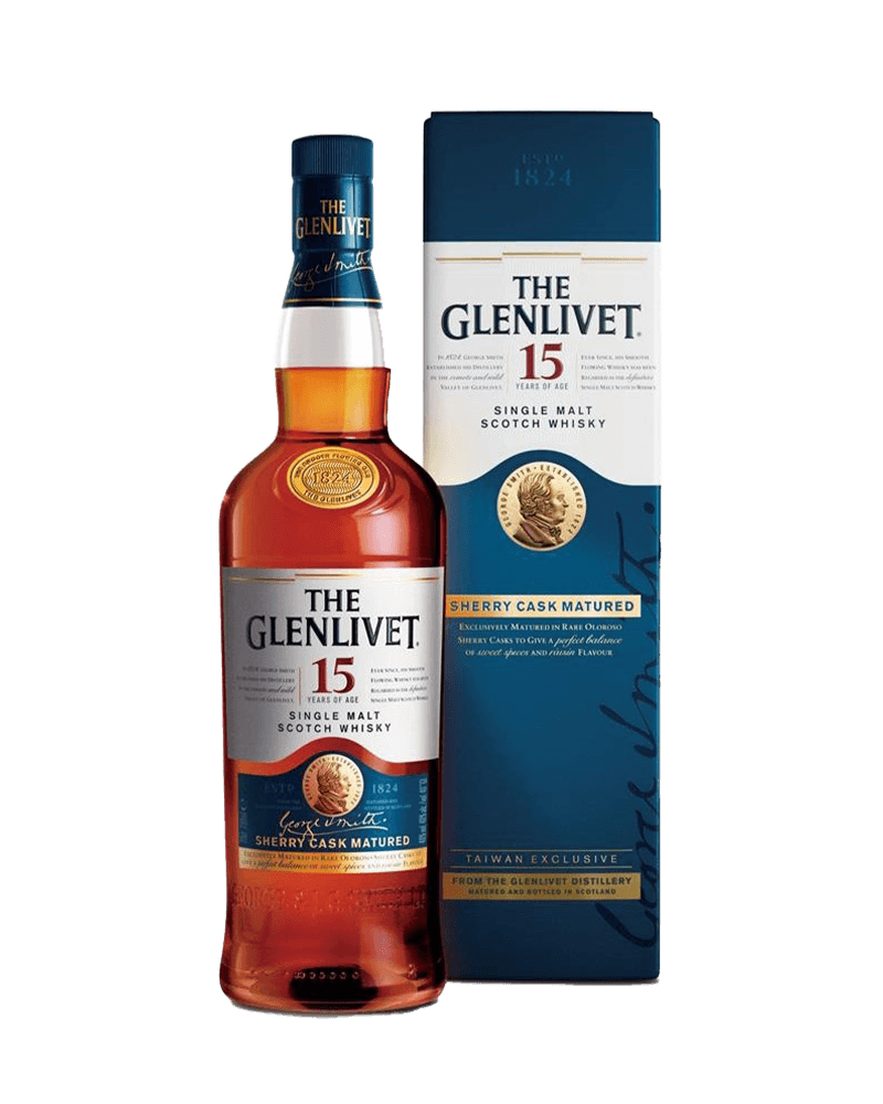 -THE GLENLIVET 15 Years SINGLE MALT SCOTCH WHISKY-格蘭利威15年雪莉桶單一麥芽蘇格蘭威士忌700ml-加佳酒Plus9