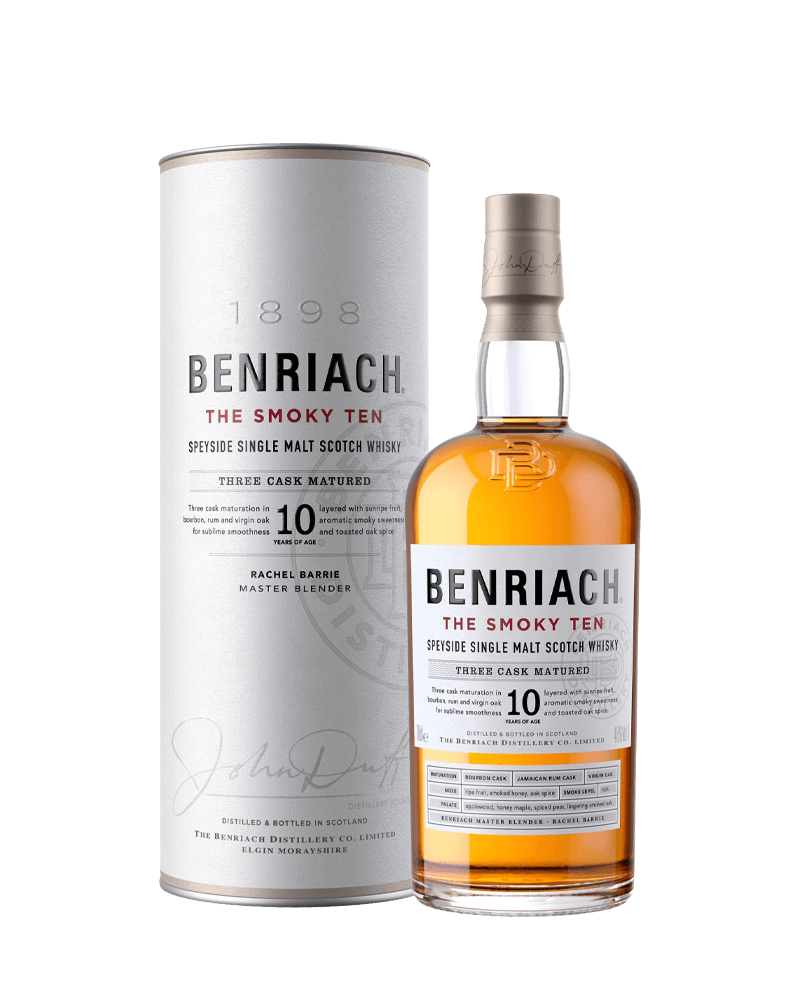 -BenRiach 10 Years Smoky Single Malt Scotch Whisky-班瑞克10年新版煙燻單一麥芽蘇格蘭威士忌-加佳酒Plus9