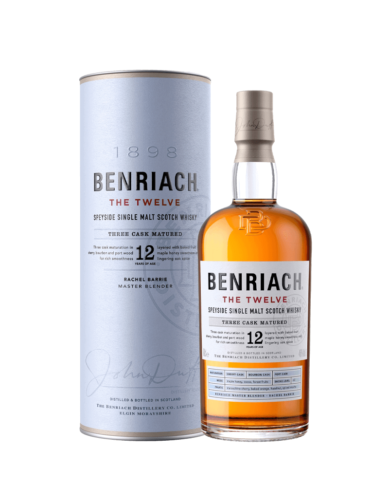 -BenRiach 12 Years Single Malt Scotch Whisky-班瑞克12年新版單一麥芽蘇格蘭威士忌700ml-加佳酒Plus9