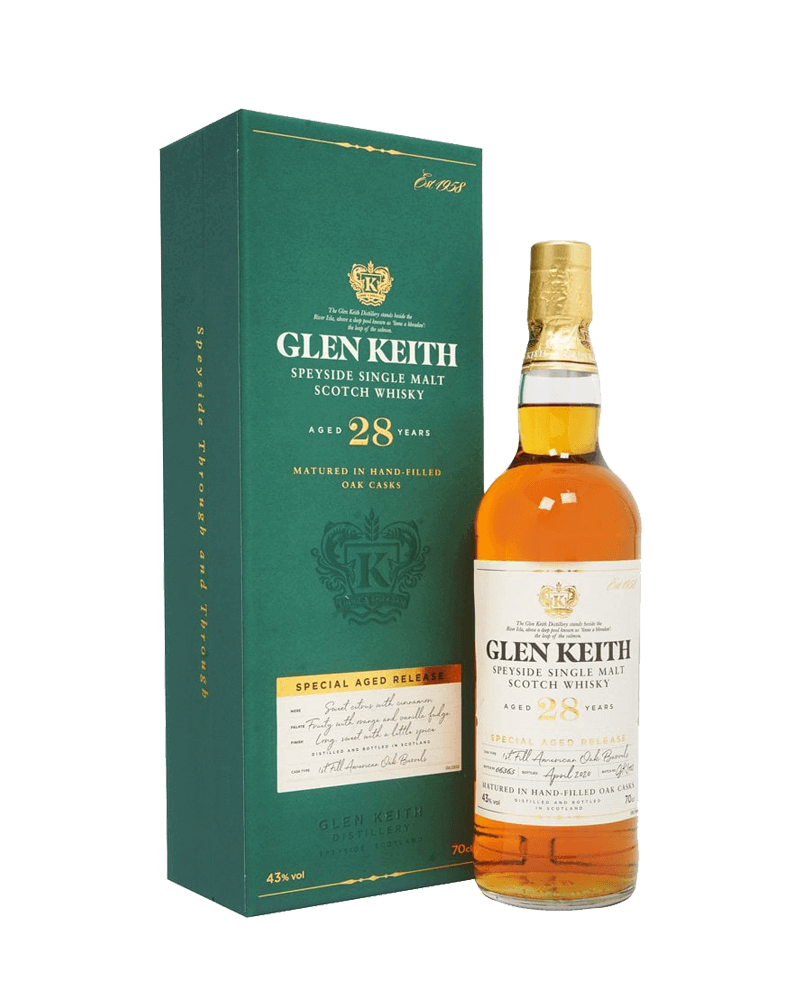 -Glen Keith 28 Years Single Malt Scotch Whisky-格蘭凱斯28年單一麥芽蘇格蘭威士忌-加佳酒Plus9