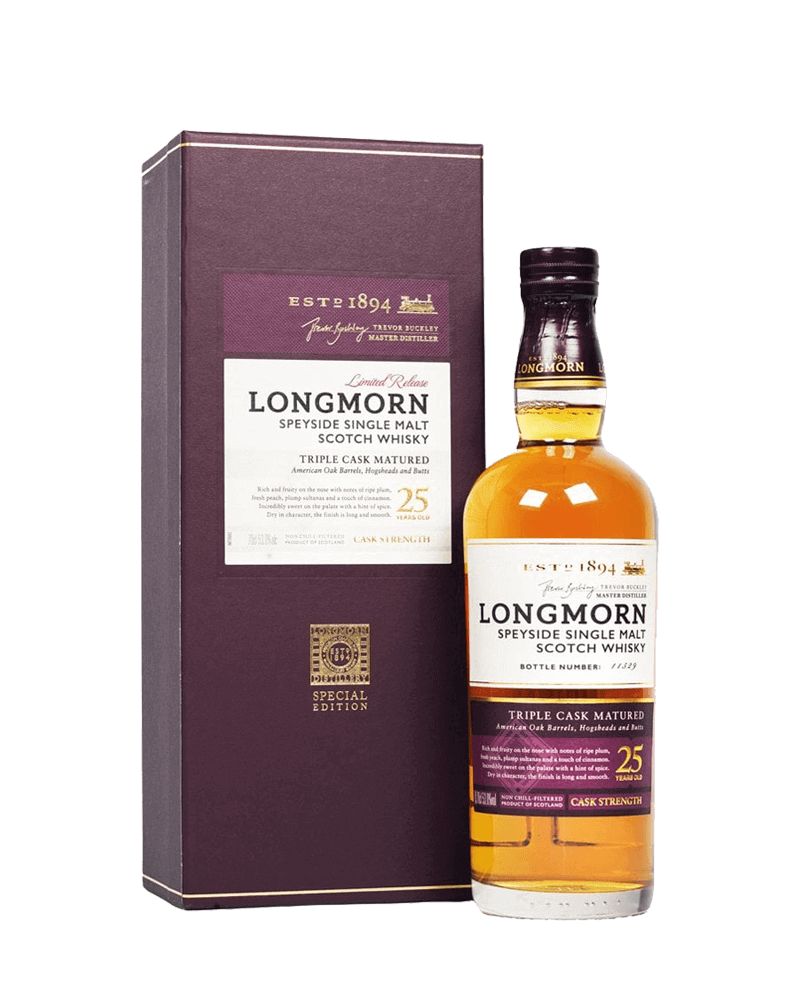 -Longmorn 25 Years Single Malt Scotch Whisky-龍摩恩25年單一麥芽蘇格蘭威士忌-加佳酒Plus9