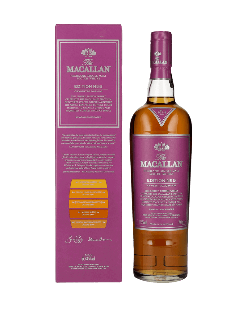 -Macallan Edition-No.5 Single Malt Scotch Whisky-麥卡倫Edition No.5單一麥芽蘇格蘭威士忌700ml-加佳酒Plus9