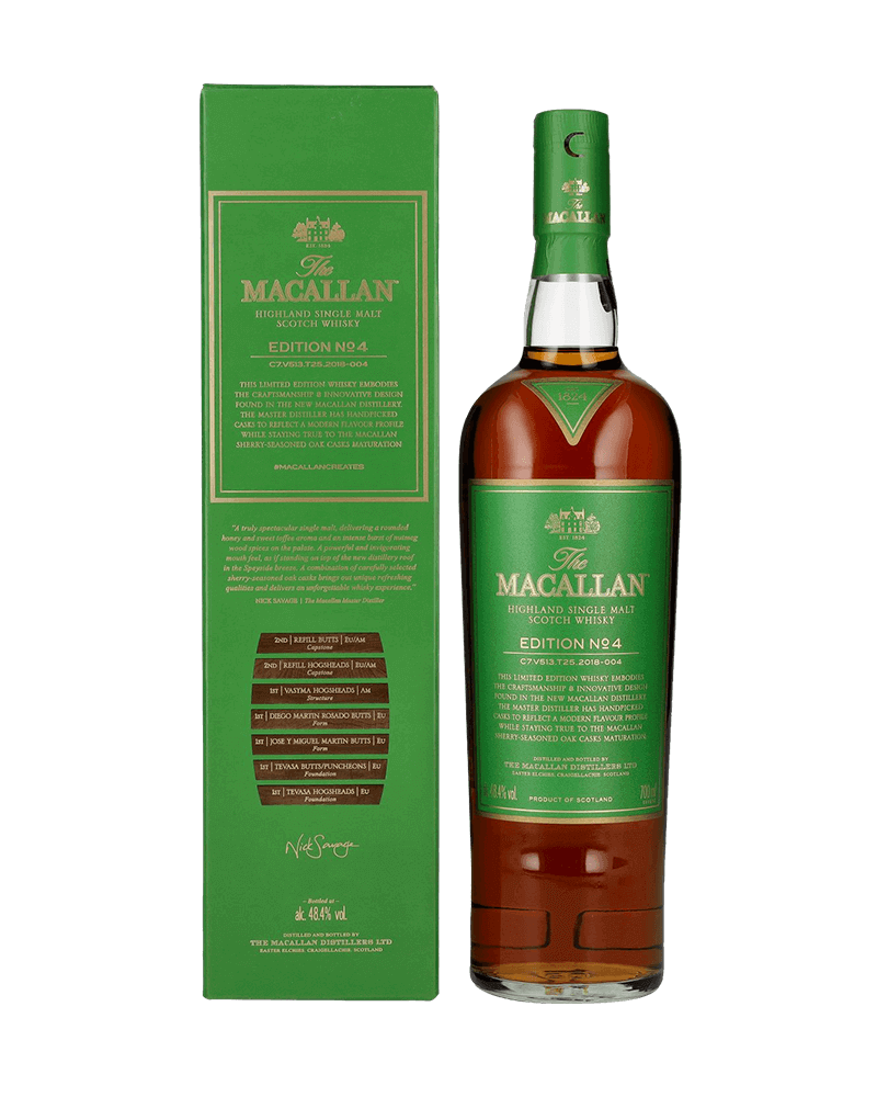 -Macallan Edition-No.4 Single Malt Scotch Whisky-麥卡倫Edition No.4單一麥芽蘇格蘭威士忌700ml-加佳酒Plus9