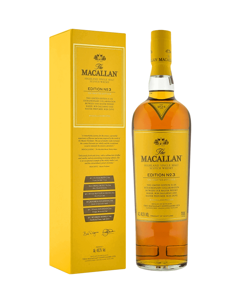 -Macallan Edition-No.3 Single Malt Scotch Whisky-麥卡倫Edition No.3單一麥芽蘇格蘭威士忌700ml-加佳酒Plus9