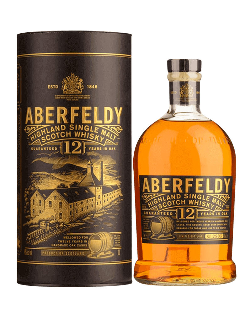 -Aberfeldy 12 Years Highland Single Malt Scotch Whisky-艾柏迪12年單一麥芽蘇格蘭威士忌1000ml-加佳酒Plus9