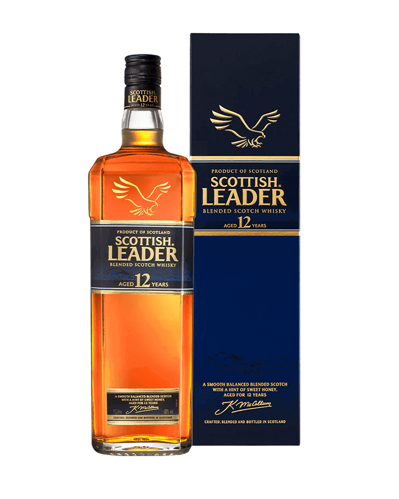 -SCOTTISH LEADER 12 Years BLENDED SCOTCH WHISKY-仕高利達12年調和式蘇格蘭威士忌-加佳酒Plus9