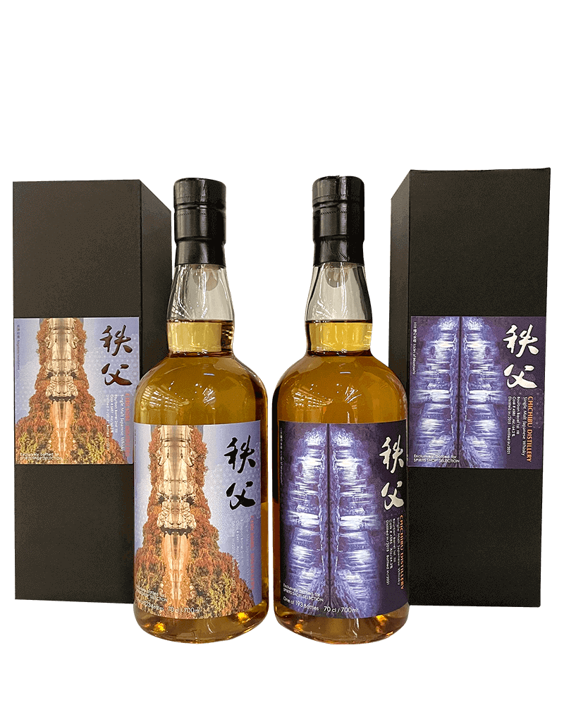 -Chichibu#4585 64.2%& #5497 63.3% Japanese Single Malt Whisky-秩父三十槌冰柱&長瀞岩疊單桶雙瓶組單一麥芽日本威士忌-加佳酒Plus9