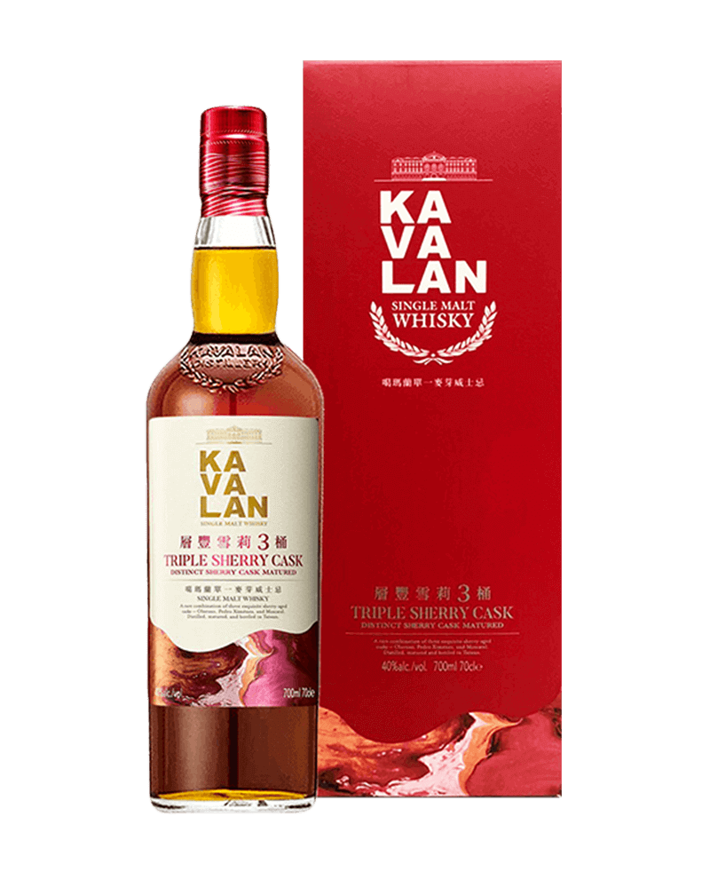 -Kavalan Triple Sherry Cask Single Malt Taiwan Whisky-噶瑪蘭層豐雪莉3桶單一麥芽台灣威士忌-加佳酒Plus9
