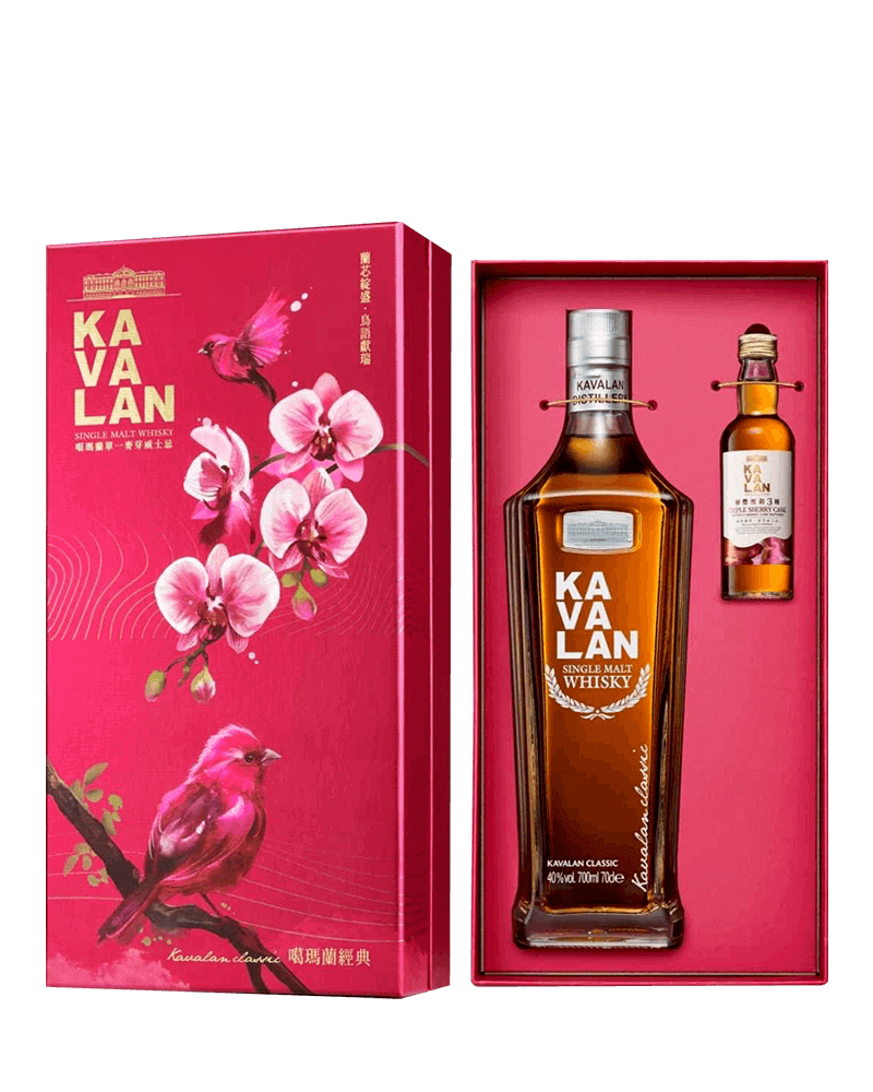 -Kavalan Classic Single Malt Giftbox-噶瑪蘭經典單一麥芽威士忌禮盒-加佳酒Plus9