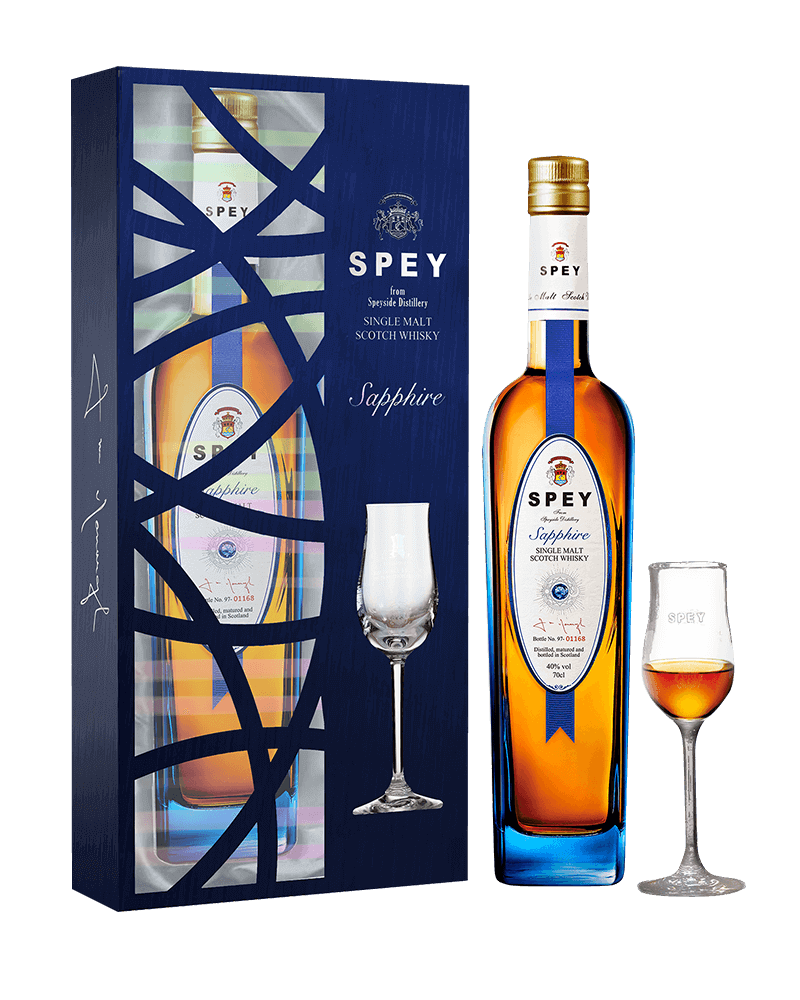 -Spey Sapphire 2023 New Year Single Malt Scotch Whisky Gift Box-詩貝SPEY藍寶石新年限定禮盒-加佳酒Plus9