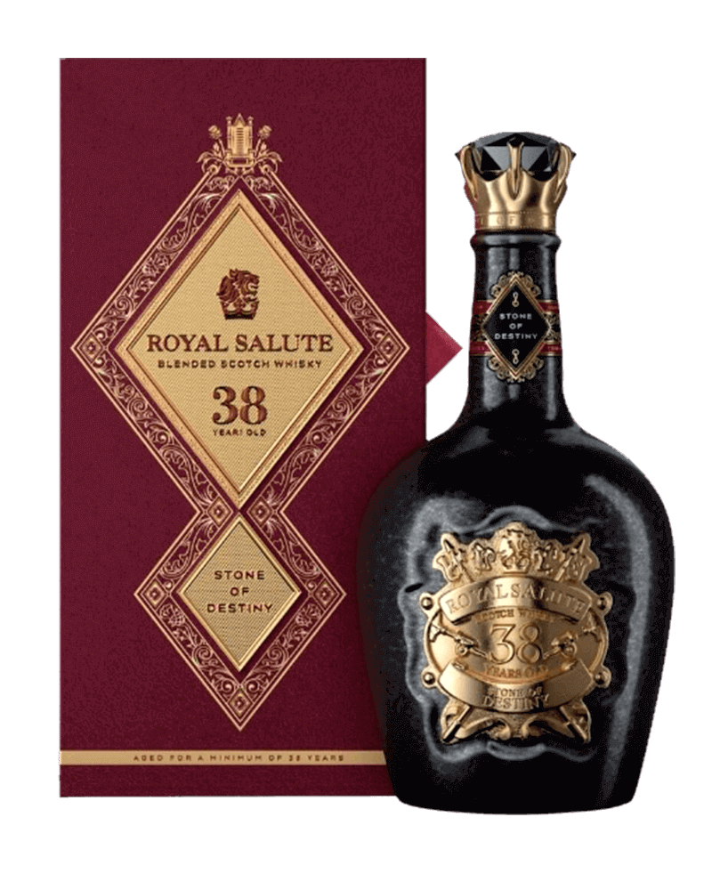 -Royal Salute 38 Years Blended Scotch Whisky-皇家禮炮38年命運之石調和蘇格蘭威士忌500ml-加佳酒Plus9
