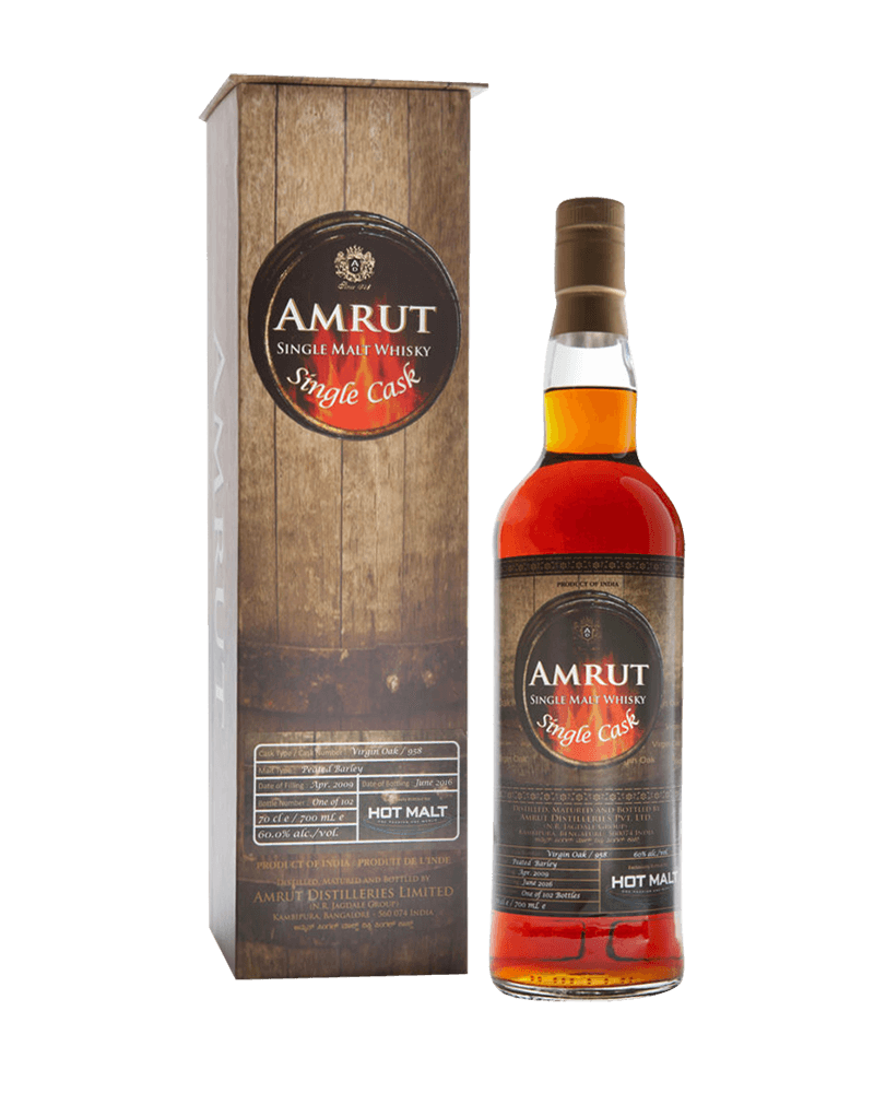 -Amrut 2009 Virgin Oak Cask #958 60% Exclusively Bottled For Taiwan Single Malt Indian Whisky-雅沐特Amrut 2009泥煤新桶(台灣選桶) #958單一麥芽印度威士忌700ml-加佳酒Plus9