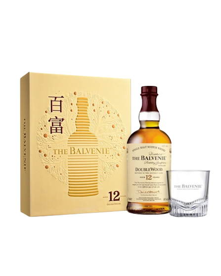 -Balvenie DoubleWood 12 Years Single Malt Scotch Whisky-百富12年雙桶單一麥芽蘇格蘭威士忌禮盒-加佳酒Plus9