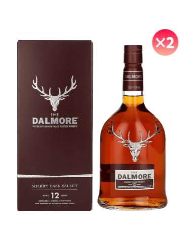 -Dalmore12 Years Single Malt Scotch Whisky X2-大摩12年單一麥芽蘇格蘭威士忌700ml(兩支組合)-加佳酒Plus9