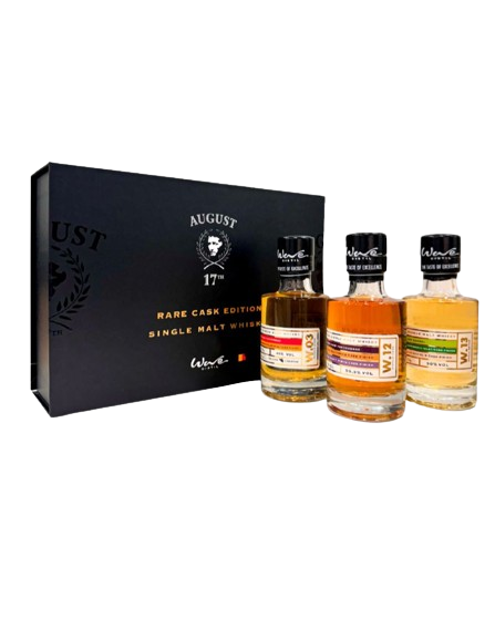 -August 17th Single Malt Whisky Rare Cask Mini Gift Box(W.03+W.12+W.13)-威富AUGUST 17TH迷你酒威士忌3入組精裝禮盒 (W.03+W.12+W.13)-加佳酒Plus9