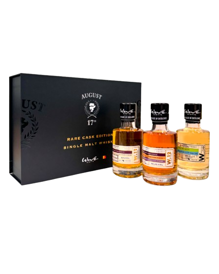 -August 17th Single Malt Whisky Rare Cask Mini Gift Box(W.09+W.11+W.12)-威富AUGUST 17TH迷你酒威士忌3入組精裝禮盒 (W.09+W.11+W.12)-加佳酒Plus9