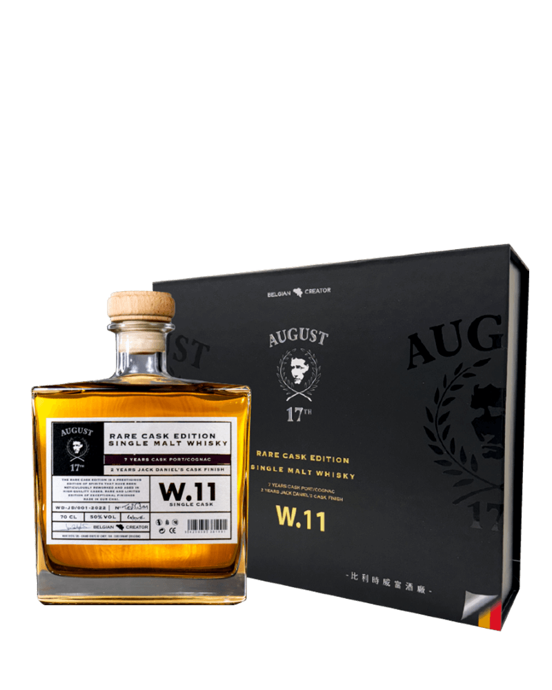 -August 17th Single Malt Whisky Rare Cask W.11 - Jack Daniel's Finish Gift Box-威富AUGUST 17TH W.11-傑克丹尼桶二次熟成珍藏過桶單 ㇐麥芽威士忌精裝禮盒-加佳酒Plus9