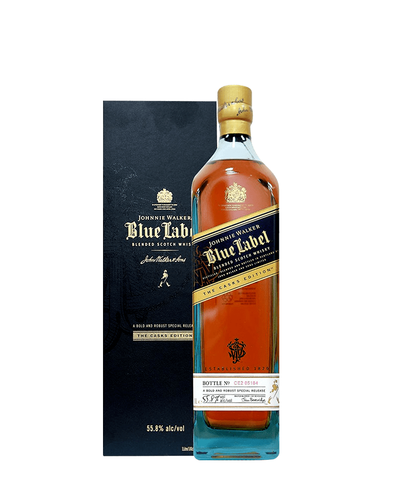 -Johnnie Walker Blue Label Cask Edition Blended Scotch Whisky-約翰走路藍牌原酒調和蘇格蘭威士忌1000ml-加佳酒Plus9