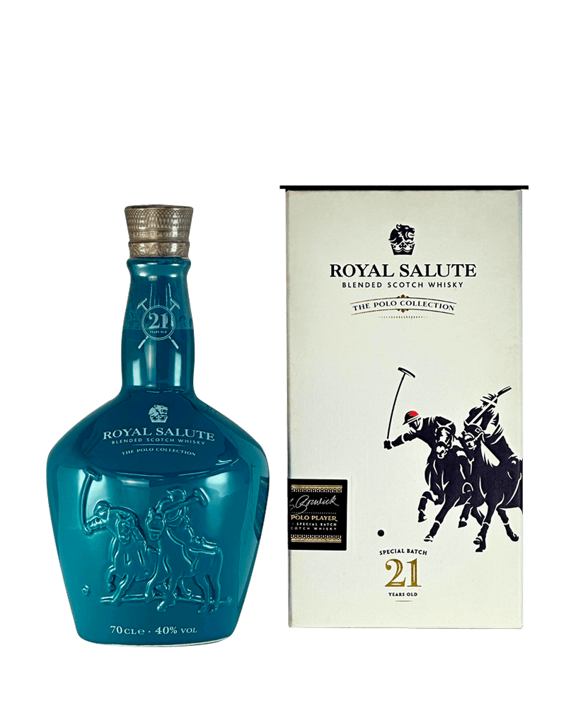 -Royal Salute 21 Years Polo Collection Blended Scotch Whisky-皇家禮炮21年馬球系列第一代藍玉髓限定版-加佳酒Plus9