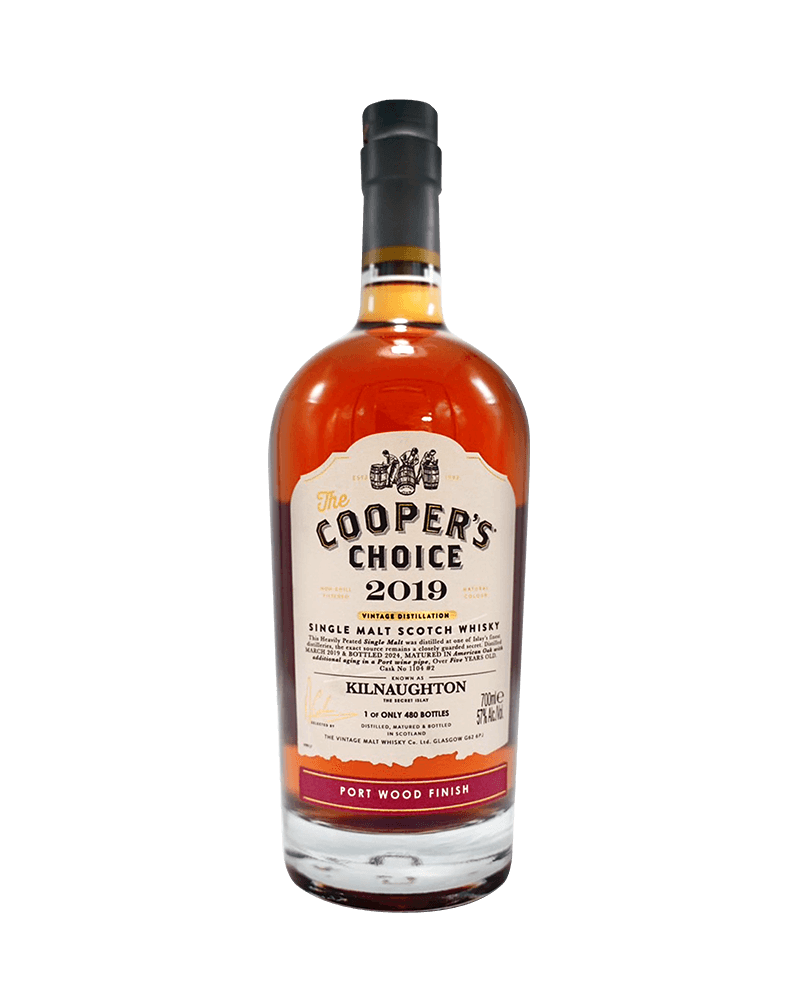 -The Cooper’s Choice  Kilnaughton 2019  5 Years Port Cask Finish Single Malt Scotch Whisky-酷選大師The Cooper’s Choice 齊南頓Kilnaughton (匿名知名艾雷島酒廠) 2019 5年 波特桶過桶單一麥芽蘇格蘭威士忌700ml-加佳酒Plus9