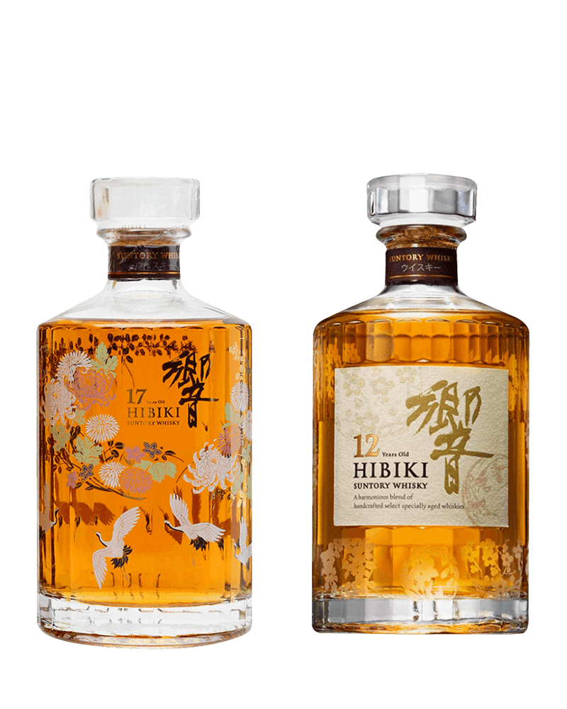 -Hibiki 12 Years+Hibiki 17 Years  Limtied Edition Blened Japan Whisky-響12+17花鳥風月版雙入套組-加佳酒Plus9