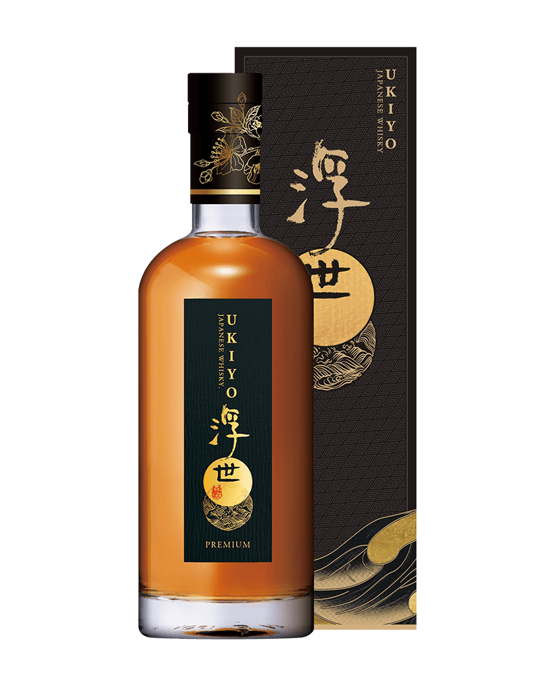 久米仙酒造-Ukiyo Whisky Premium Black Label-久米仙酒造 浮世優選黑標威士忌 禮盒版-加佳酒Plus9