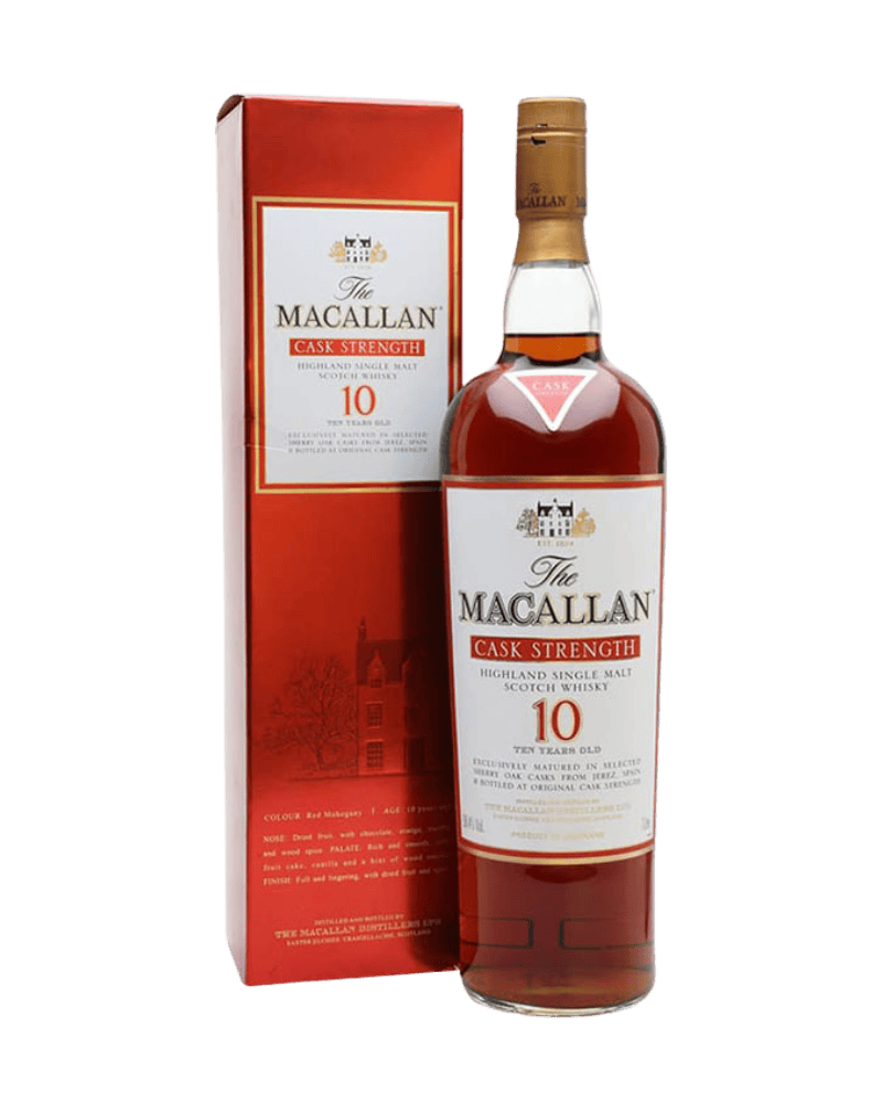 麥卡倫-The Macallan 10 Years Old Cask Strength Single Malt Scotch Whisky-麥卡倫紅標10年原酒 單一麥芽蘇格蘭威士忌-加佳酒Plus9