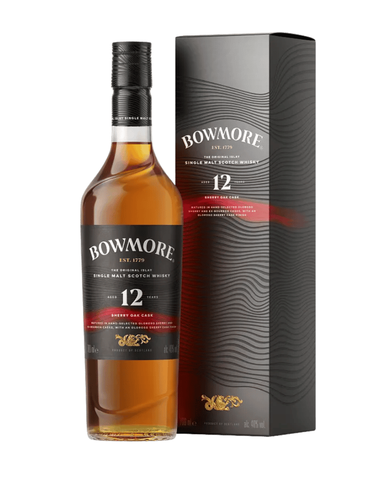 波摩-Bowmore 12 Year Old Sherry Cask Finish Islay Single Malt Scotch Whisky-波摩12年雪莉桶單一麥芽蘇格蘭威士忌-加佳酒Plus9