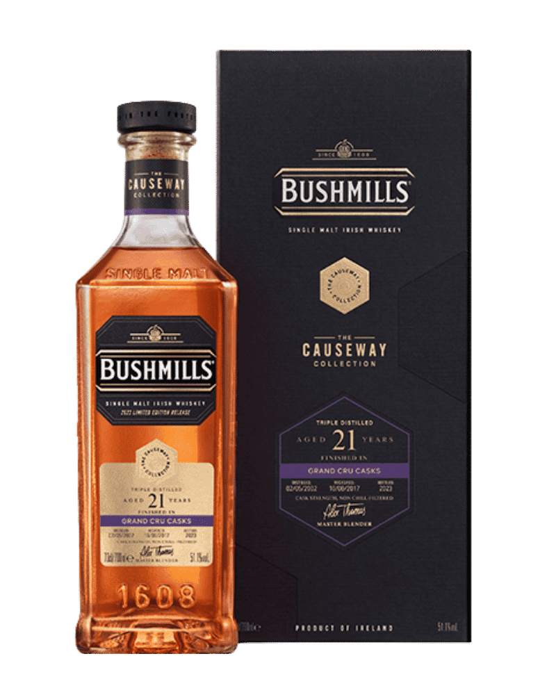 鉑仕麥-Bushmills The Causeway Collection 21 Year Old Single Malt Grand Cru Casks-鉑仕麥巨人堤道珍藏21年秘密特級莊園紅酒桶單一麥芽威士忌-加佳酒Plus9